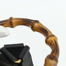 GUCCI Bamboo Backpack Suede Black Gold 003 2058 0016 Auth 175199-14