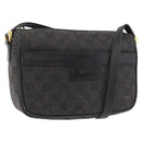 GUCCI GG Canvas Shoulder Bag Black Gold 001 14 0412 Auth 175200-1