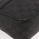 GUCCI GG Canvas Shoulder Bag Black Gold 001 14 0412 Auth 175200-9