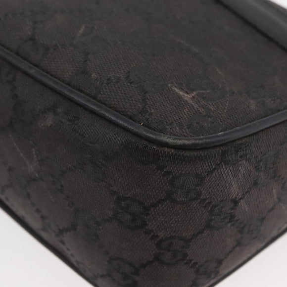 GUCCI GG Canvas Shoulder Bag Black Gold 001 14 0412 Auth 175200