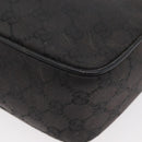 GUCCI GG Canvas Shoulder Bag Black Gold 001 14 0412 Auth 175200-16
