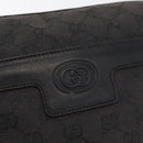 GUCCI GG Canvas Shoulder Bag Black Gold 001 14 0412 Auth 175200-17