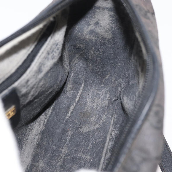 GUCCI GG Canvas Shoulder Bag Black Gold 001 14 0412 Auth 175200
