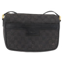 GUCCI GG Canvas Shoulder Bag Black Gold 001 14 0412 Auth 175200-13