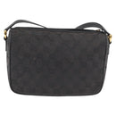 GUCCI GG Canvas Shoulder Bag Black Gold 001 14 0412 Auth 175200-2