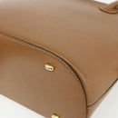 CELINE Hand Bag Leather 2way Brown Gold Auth 175201-14