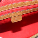 CELINE Hand Bag Leather 2way Brown Gold Auth 175201-17