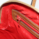 CELINE Hand Bag Leather 2way Brown Gold Auth 175201-20