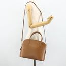 CELINE Hand Bag Leather 2way Brown Gold Auth 175201-22