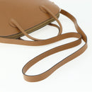 CELINE Hand Bag Leather 2way Brown Gold Auth 175201-7