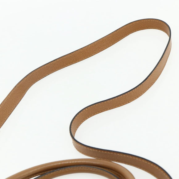 CELINE Hand Bag Leather 2way Brown Gold Auth 175201