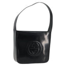 GUCCI Shoulder Bag Patent leather Black Silver 000 1046 0506 Auth 175203-1