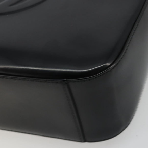 GUCCI Shoulder Bag Patent leather Black Silver 000 1046 0506 Auth 175203