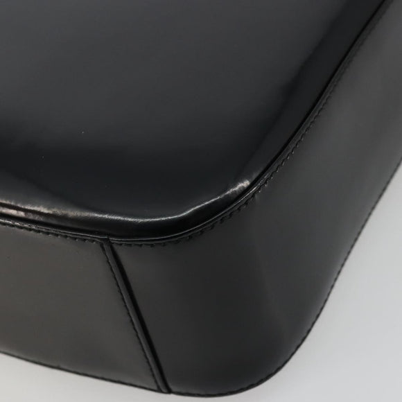 GUCCI Shoulder Bag Patent leather Black Silver 000 1046 0506 Auth 175203