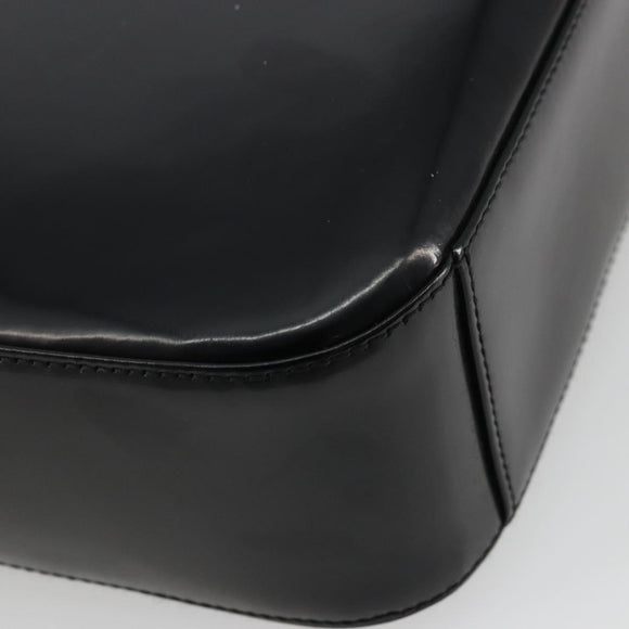 GUCCI Shoulder Bag Patent leather Black Silver 000 1046 0506 Auth 175203