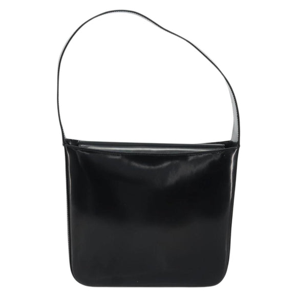 GUCCI Shoulder Bag Patent leather Black Silver 000 1046 0506 Auth 175203