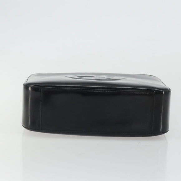 GUCCI Shoulder Bag Patent leather Black Silver 000 1046 0506 Auth 175203