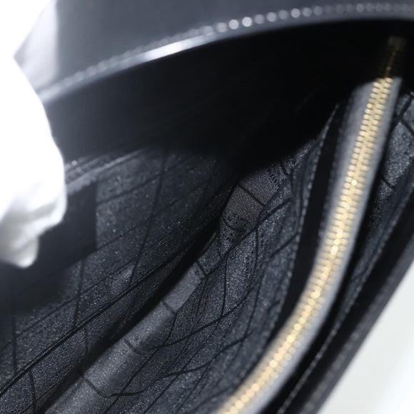 CELINE Shoulder Bag Patent leather Black Gold Auth 175204