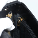 CELINE Shoulder Bag Patent leather Black Gold Auth 175204-20