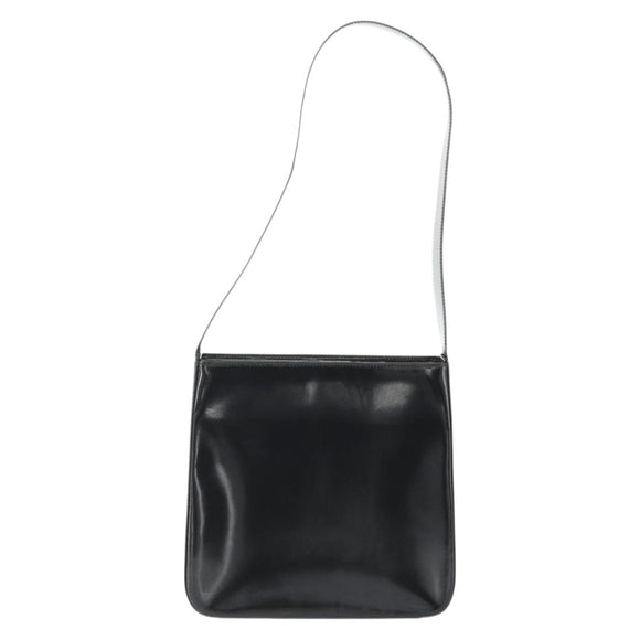 CELINE Shoulder Bag Patent leather Black Gold Auth 175204