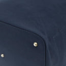 LOEWE Shoulder Bag Canvas Navy Silver Auth 175205-14