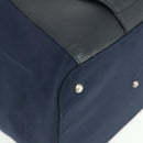 LOEWE Shoulder Bag Canvas Navy Silver Auth 175205-9