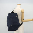 LOEWE Shoulder Bag Canvas Navy Silver Auth 175205-20