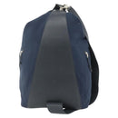 LOEWE Shoulder Bag Canvas Navy Silver Auth 175205-2