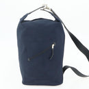 LOEWE Shoulder Bag Canvas Navy Silver Auth 175205-4