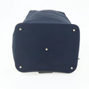 LOEWE Shoulder Bag Canvas Navy Silver Auth 175205-5