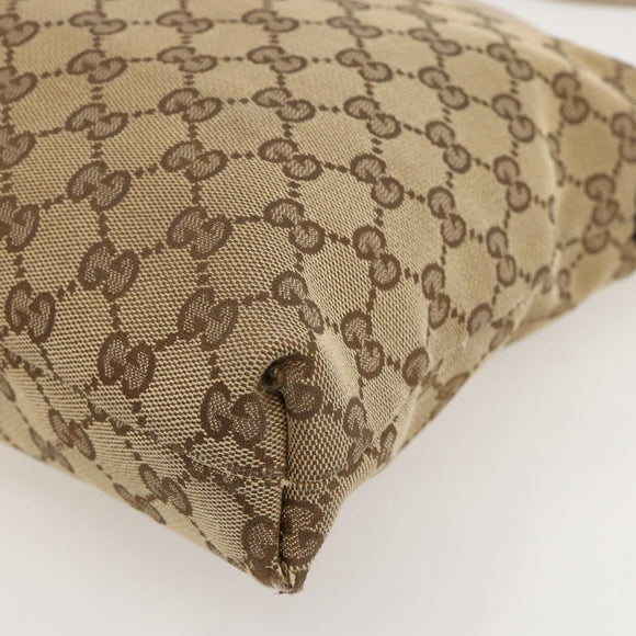GUCCI GG Canvas Shoulder Bag Beige Gold 388924 Auth 175206