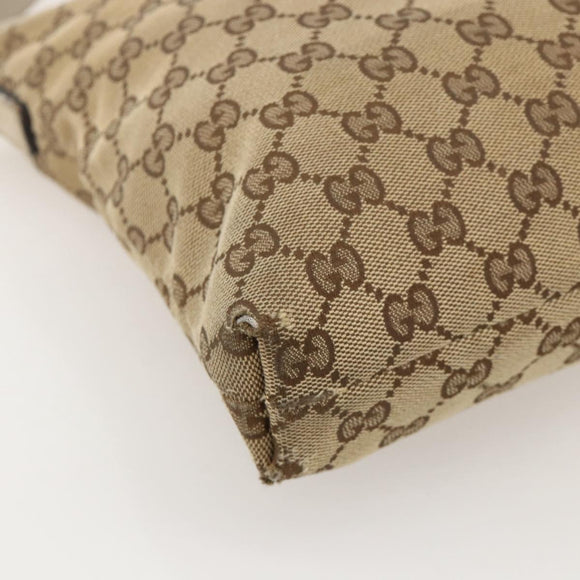 GUCCI GG Canvas Shoulder Bag Beige Gold 388924 Auth 175206