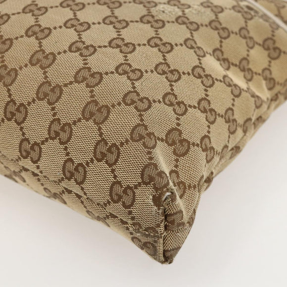 GUCCI GG Canvas Shoulder Bag Beige Gold 388924 Auth 175206