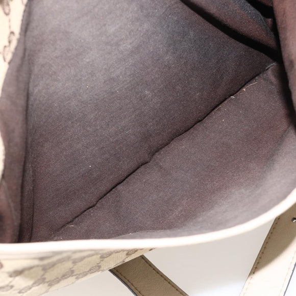 GUCCI GG Canvas Shoulder Bag Beige Gold 388924 Auth 175206