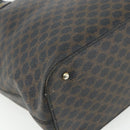 CELINE Macadam Canvas Hand Bag PVC Leather Black Gold Auth 175209-14