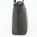 CELINE Macadam Canvas Hand Bag PVC Leather Black Gold Auth 175209-4