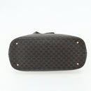 CELINE Macadam Canvas Hand Bag PVC Leather Black Gold Auth 175209-5