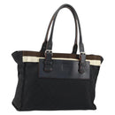 LOEWE Anagram Tote Bag Canvas Black Silver Auth 175211-1