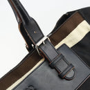 LOEWE Anagram Tote Bag Canvas Black Silver Auth 175211-10