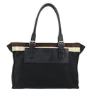 LOEWE Anagram Tote Bag Canvas Black Silver Auth 175211-13