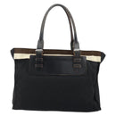 LOEWE Anagram Tote Bag Canvas Black Silver Auth 175211-2
