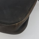 GUCCI Purse Shoulder Bag Leather Black Silver 001 3748 Auth 175212-12