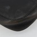 GUCCI Purse Shoulder Bag Leather Black Silver 001 3748 Auth 175212-13