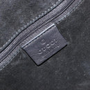 GUCCI Purse Shoulder Bag Leather Black Silver 001 3748 Auth 175212-15