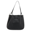 GUCCI Purse Shoulder Bag Leather Black Silver 001 3748 Auth 175212-2