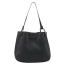 GUCCI Purse Shoulder Bag Leather Black Silver 001 3748 Auth 175212-3