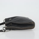 GUCCI Purse Shoulder Bag Leather Black Silver 001 3748 Auth 175212-5