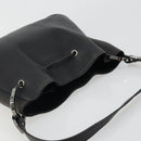 GUCCI Purse Shoulder Bag Leather Black Silver 001 3748 Auth 175212-6