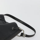 GUCCI Purse Shoulder Bag Leather Black Silver 001 3748 Auth 175212-8