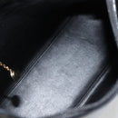 GUCCI Bamboo Shoulder Bag Leather Black Gold Auth 175213-11